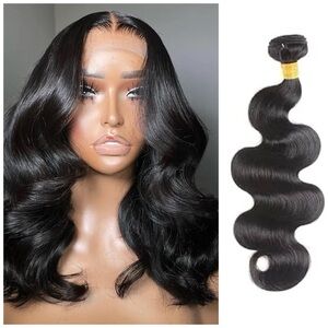 100% Human Hair Black Body Wave Hair‎ Extensions Virgin Unprocessed 18”
